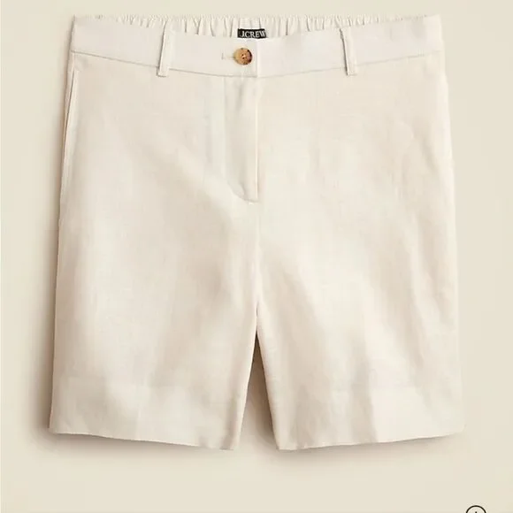 J. Crew Linen 6" Harbor Honey Brown Shorts Sz XSMALL NWT - Picture 5 of 7